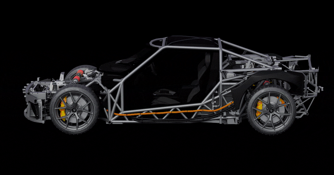 Estructura interna y chasis tubular del SC01